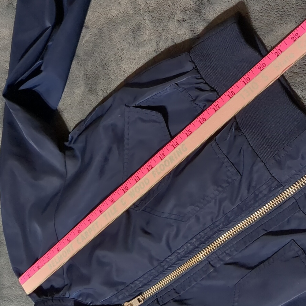 Free People-Navy Blue-Midnight Women’s Bomber Jacket Sz XS - Picture 6 of 7